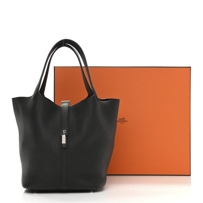 Hermes Taurillon Clemence Picotin Lock 22 MM Black 11 of 11
