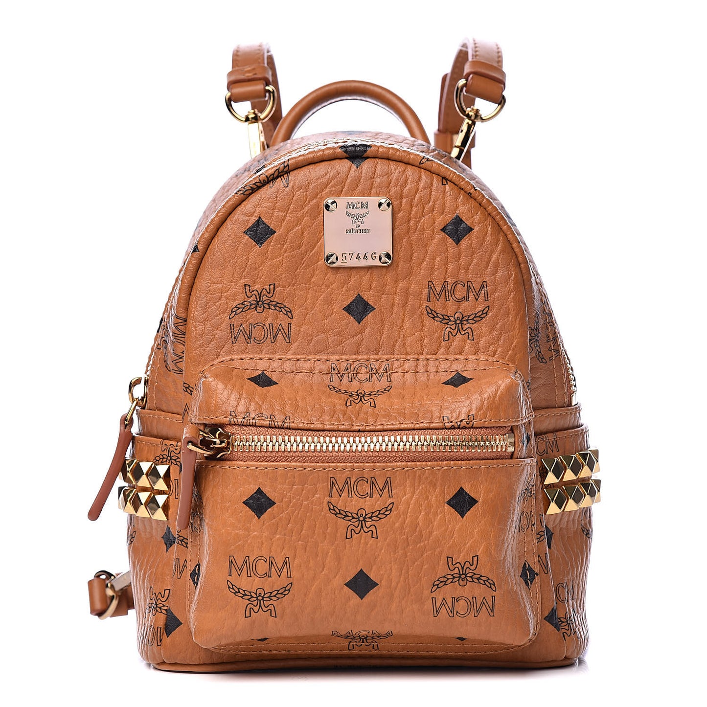 Visetos Side Stud X-Mini Stark Backpack Cognac