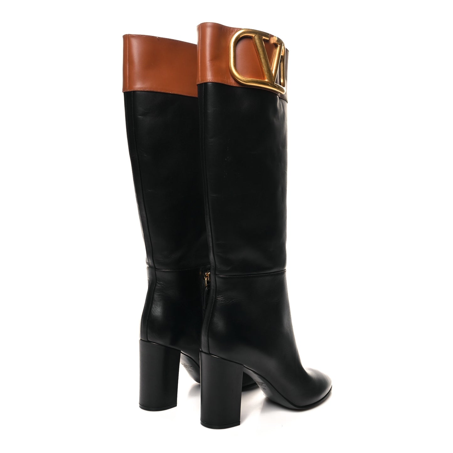 Calfskin Vlogo Knee High 85mm Boots 40 Black