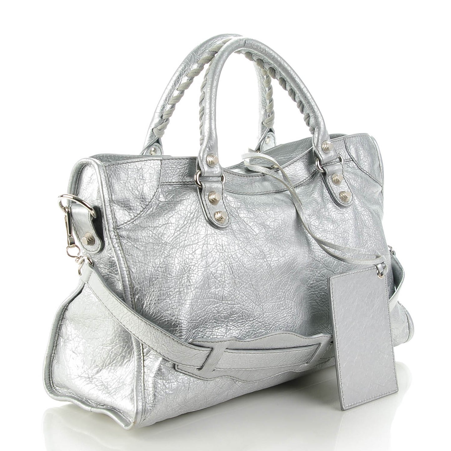 Agneau Giant 12 Silver Hardware City Gris Aluminum