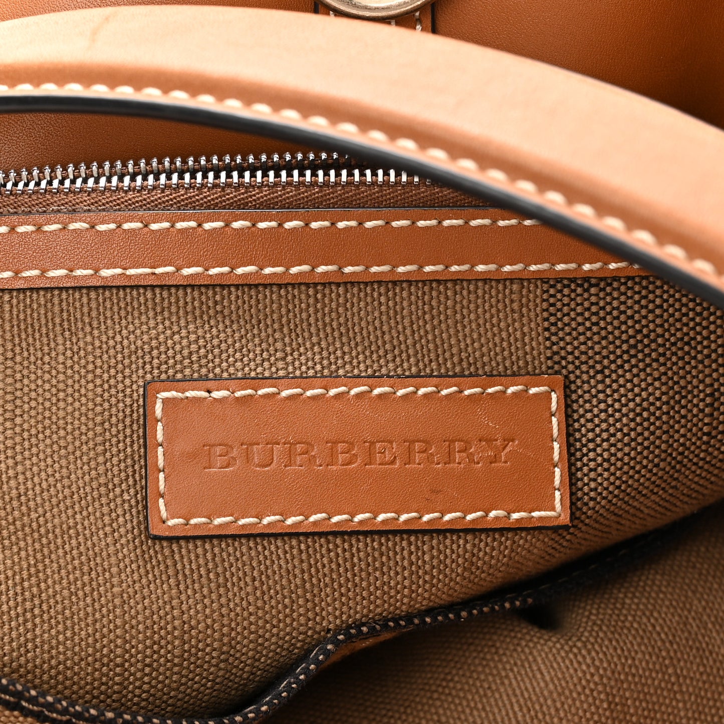 Canvas Mega Check Medium Ashby Hobo Saddle Brown