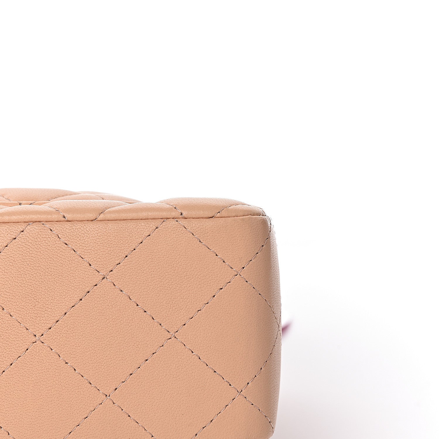 Chanel Lambskin Quilted Mini Rectangular Flap Beige 14 of 15