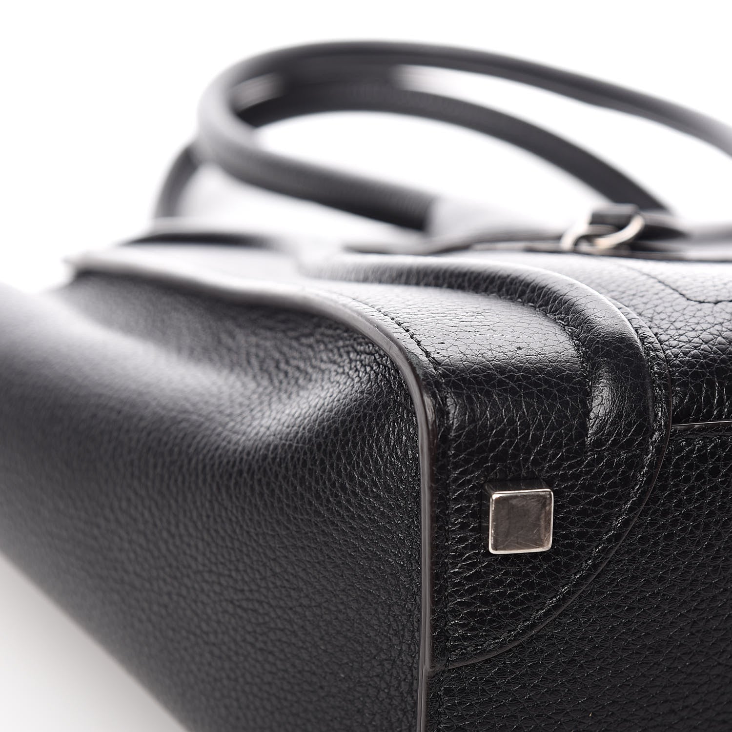 Celine Drummed Calfskin Micro Luggage Black 7 of 12