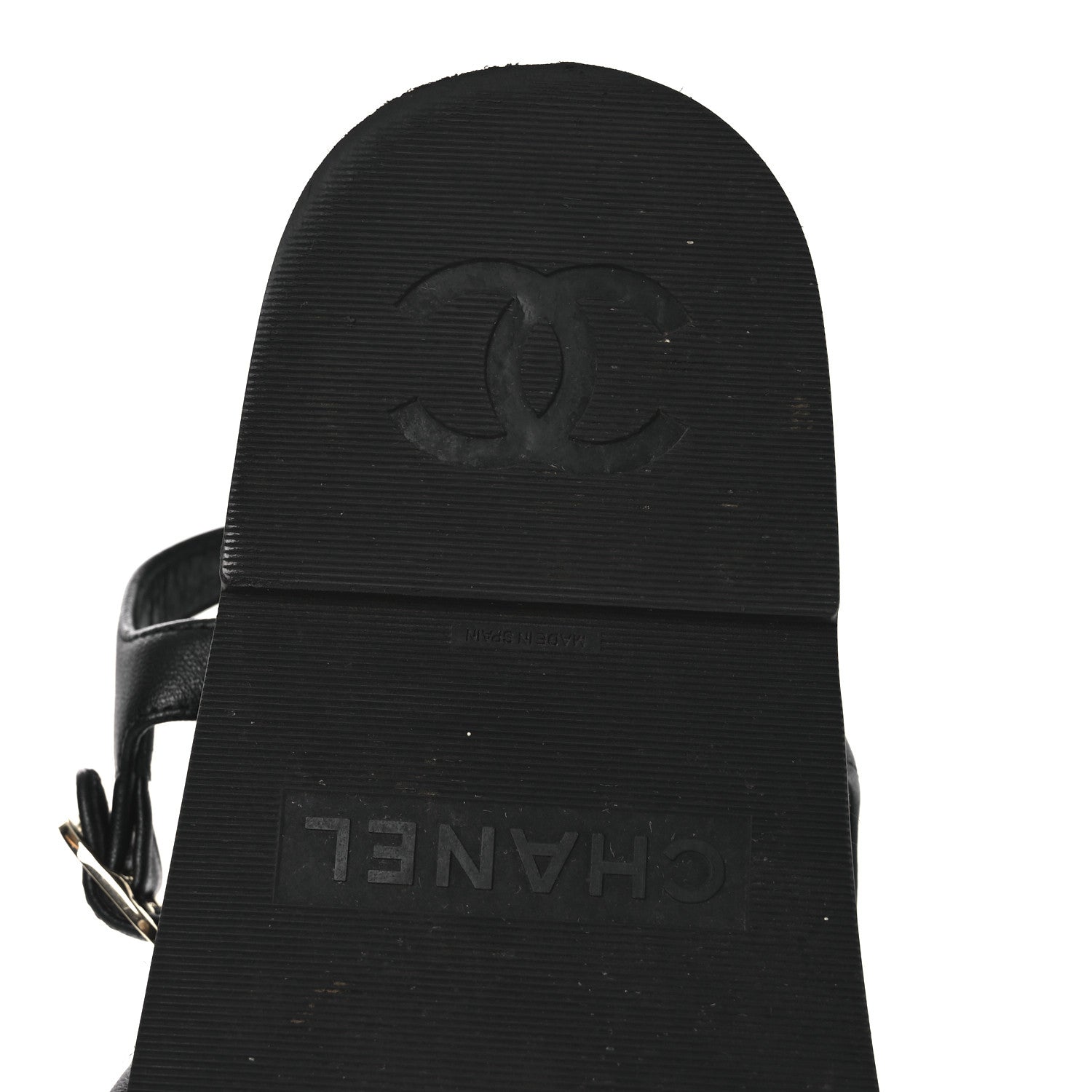Chanel Lambskin Espadrille Sandals 38 Black 8 of 14