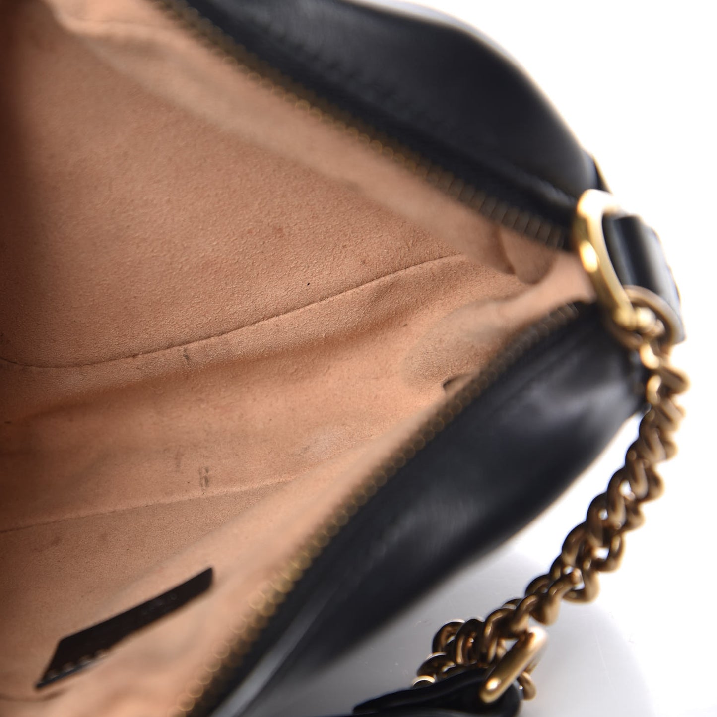 Calfskin Matelasse Mini GG Marmont Chain Shoulder Bag Black