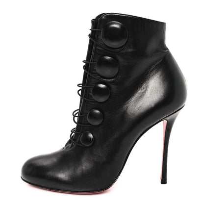 Christian Louboutin Shiny Nappa Booton 100 Ankle Boots 38.5 Black 1 of 9