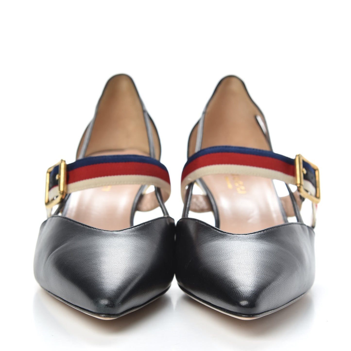 Malaga Kid Grosgrain Sylvie Web Bamboo Low Heel Pumps 40 Black