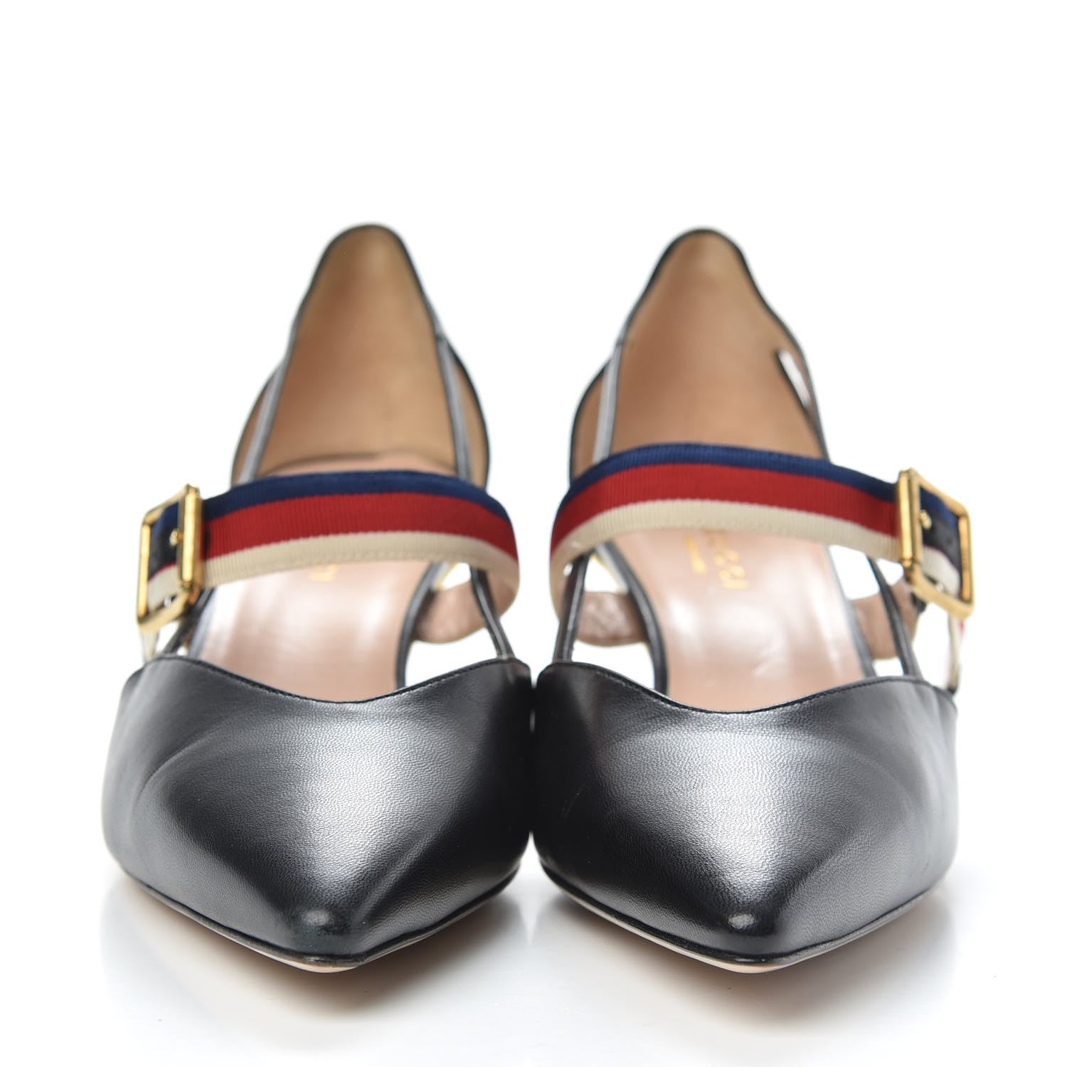 Gucci Malaga Kid Grosgrain Sylvie Web Bamboo Low Heel Pumps 40 Black 2 of 9