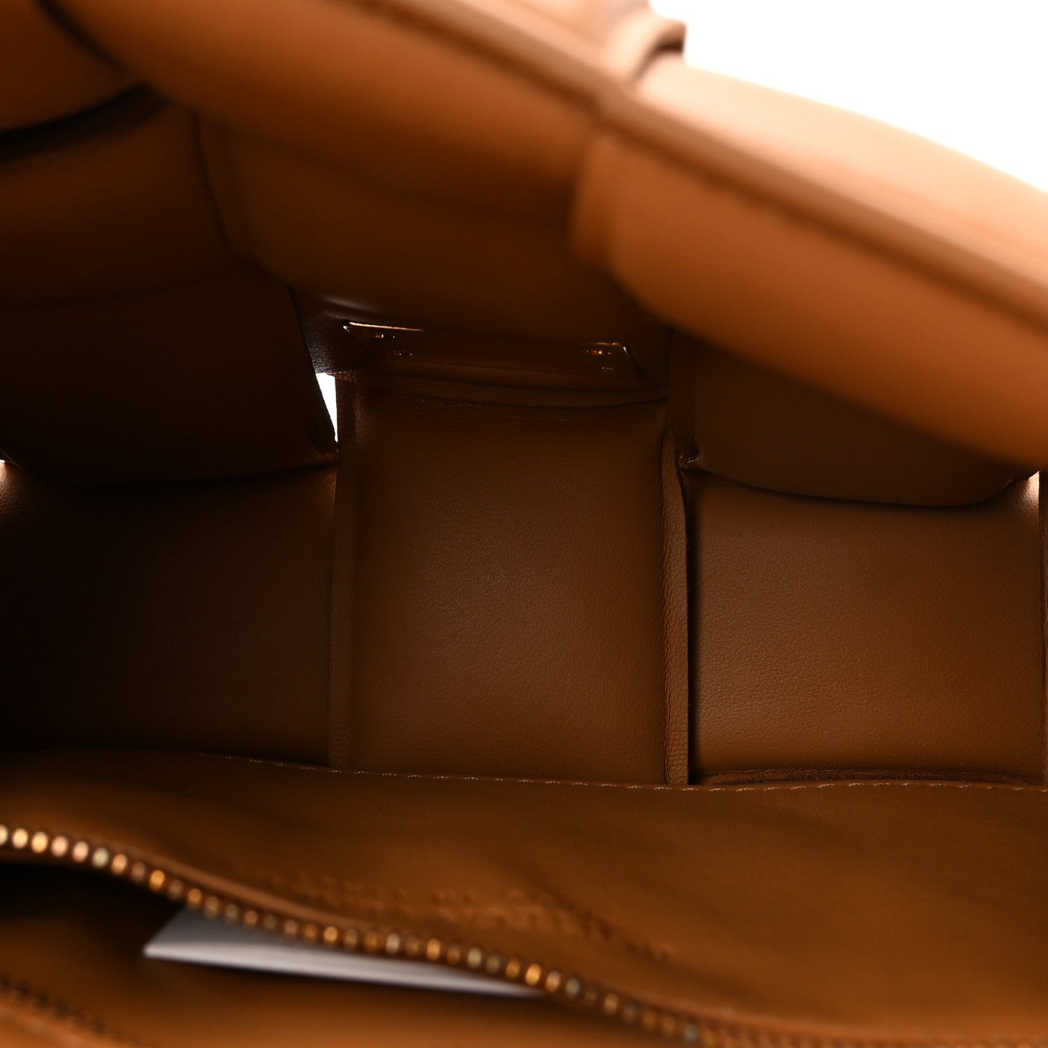 Bottega Veneta Lambskin Maxi Intreccio Padded Chain Cassette Crossbody Bag Caramel 5 of 10