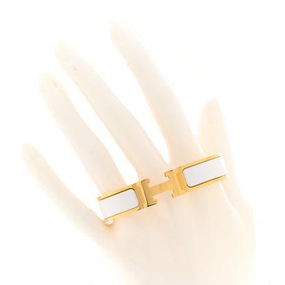 Hermes Enamel Narrow Clic Clac H Bracelet PM White 2 of 6
