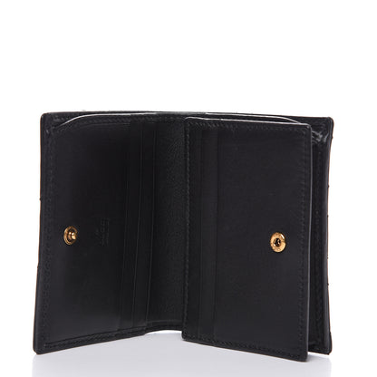 Gucci Calfskin Matelasse GG Marmont Card Case Wallet Black 5 of 8