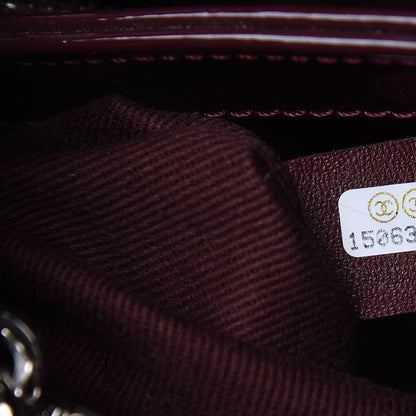Chanel Patent Quilted Small Just Mademoiselle Burgundy 8 of 11