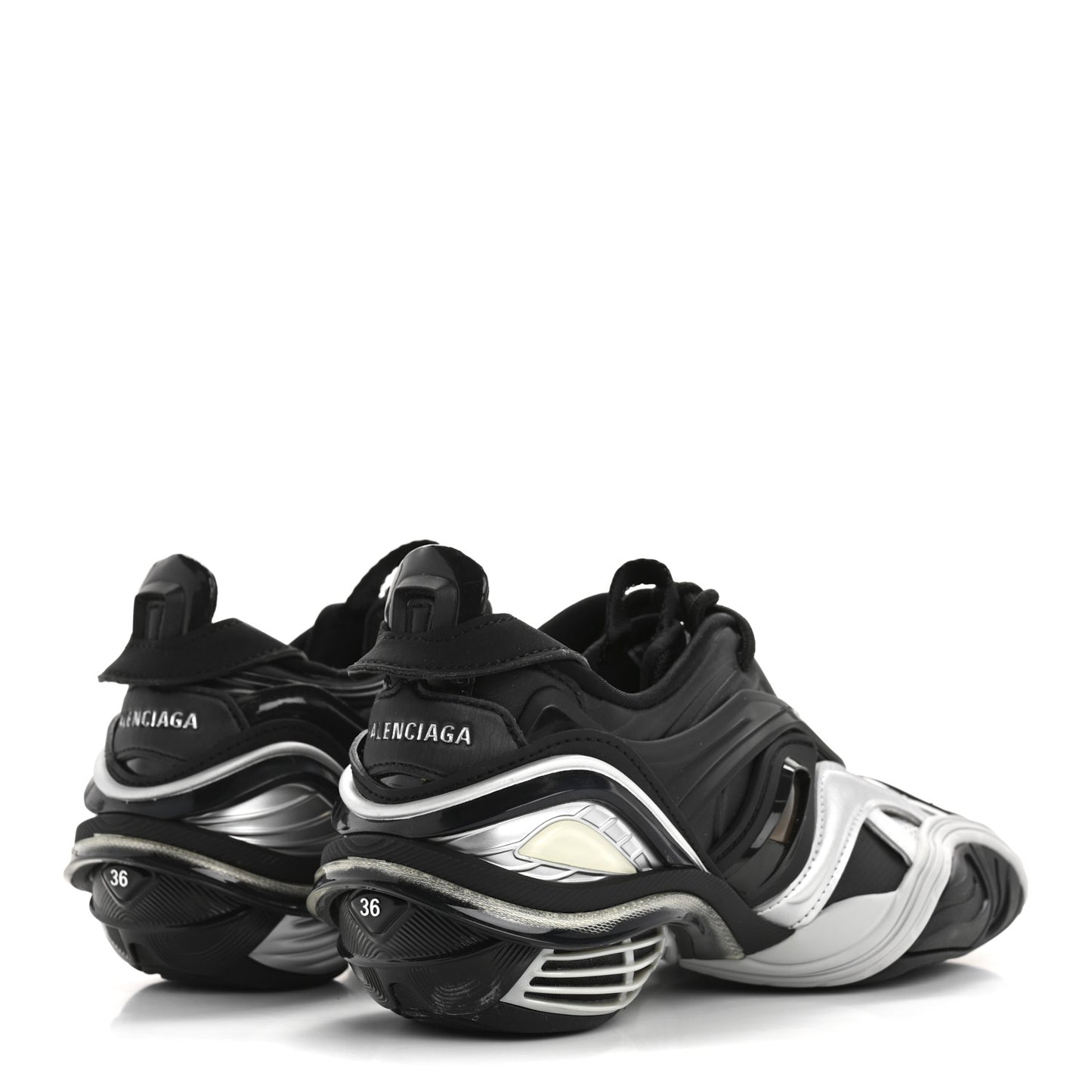 Rubber Womens Mesh Tyrex Sneakers 36 Black Grey