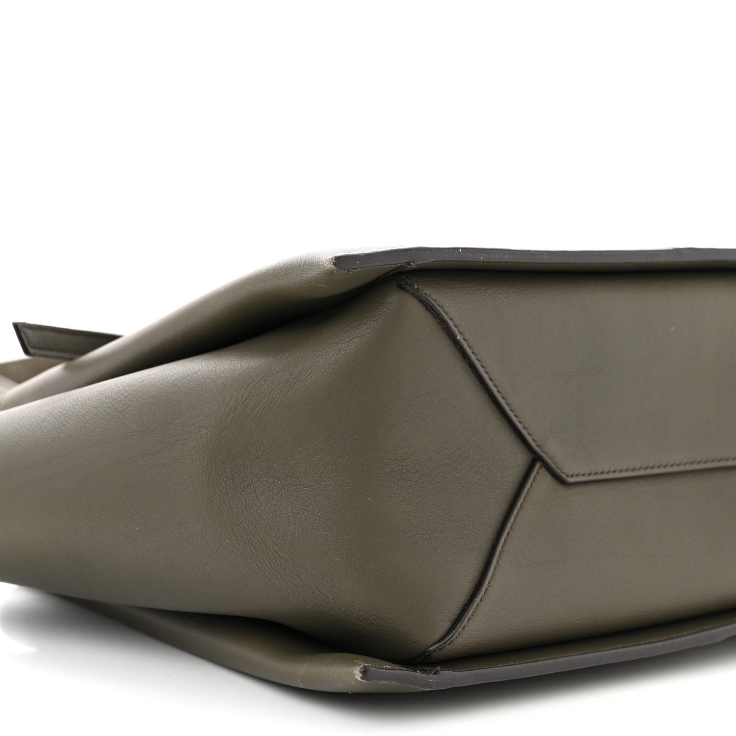 Celine Calfskin Small Tri-Fold Shoulder Bag Dark Green 9 of 11