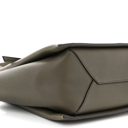Celine Calfskin Small Tri-Fold Shoulder Bag Dark Green 9 of 11