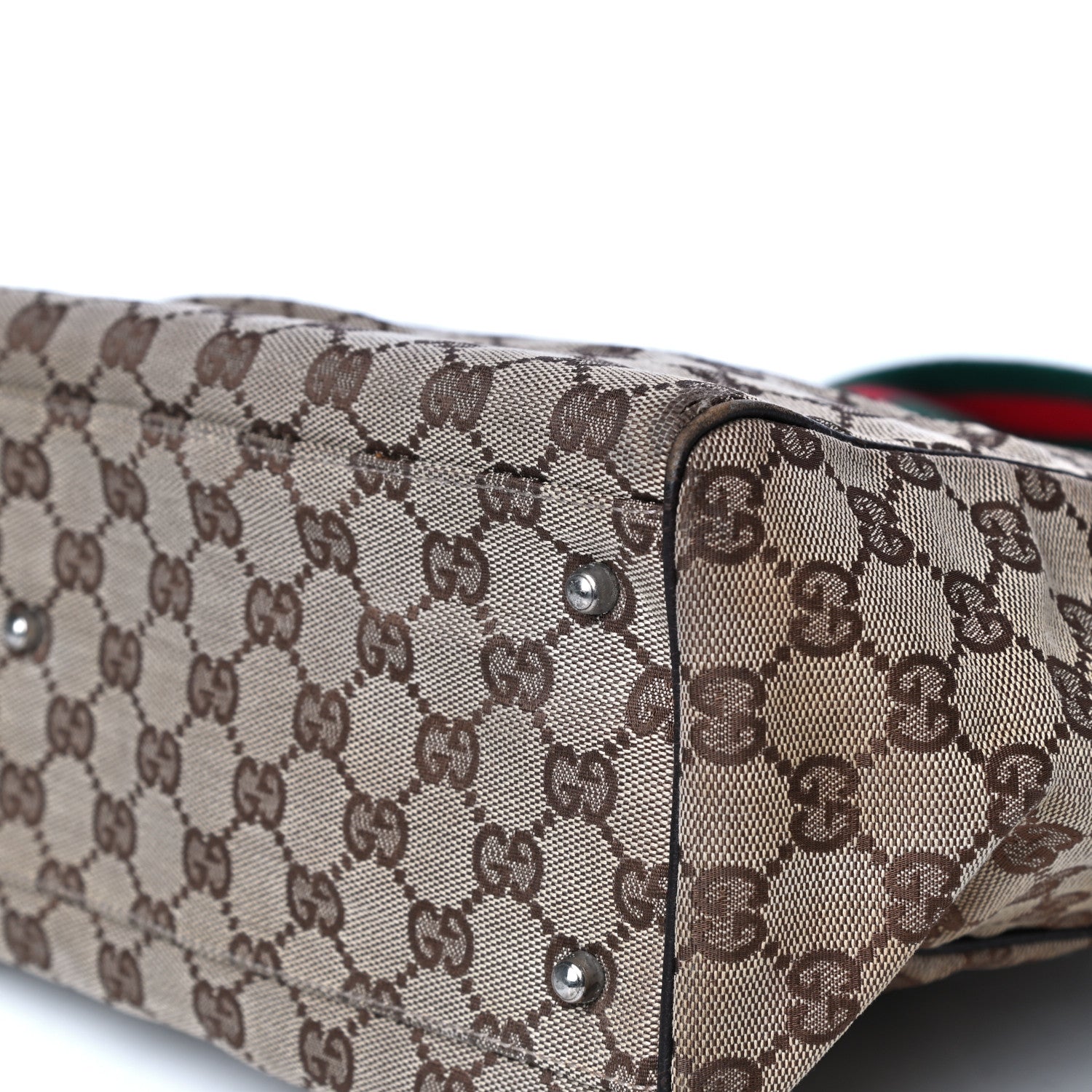 Gucci GG Monogram Web Pop Tote Dark Brown 10 of 11