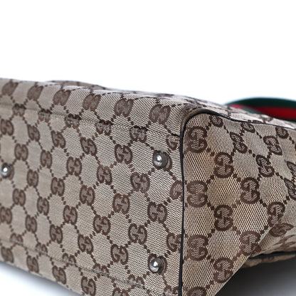Gucci GG Monogram Web Pop Tote Dark Brown 10 of 11