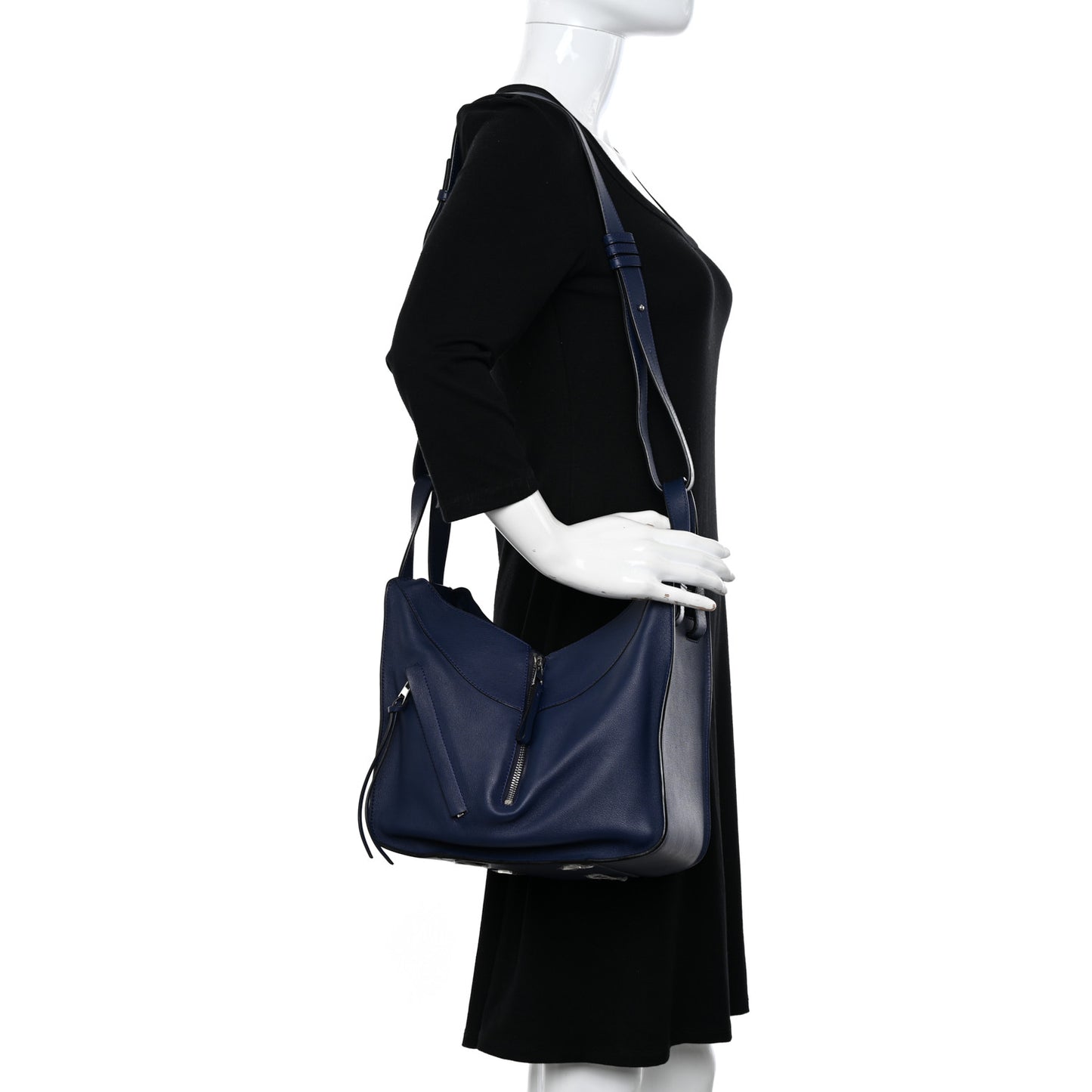 Calfskin Small Hammock Shoulder Bag Marine