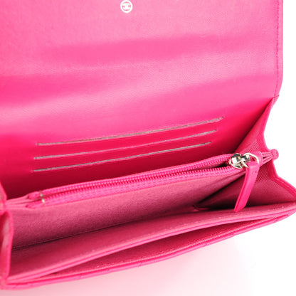 Chanel Lambskin Quilted Small Flap Wallet Fuchsia 8 of 8