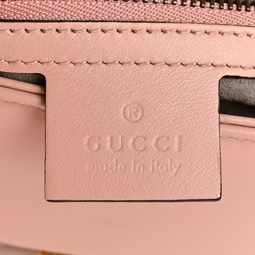 Calfskin Matelasse Small GG Marmont Shoulder Bag Perfect Pink