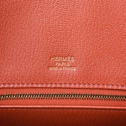 Hermes Ostrich Ghillies Birkin 30 Brique Rouge H 6 of 17