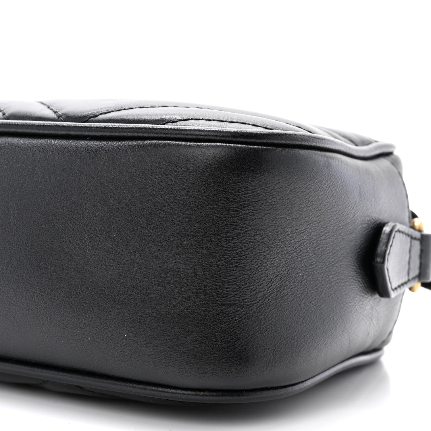 Gucci Calfskin Matelasse Small GG Marmont Chain Shoulder Bag Black 10 of 13