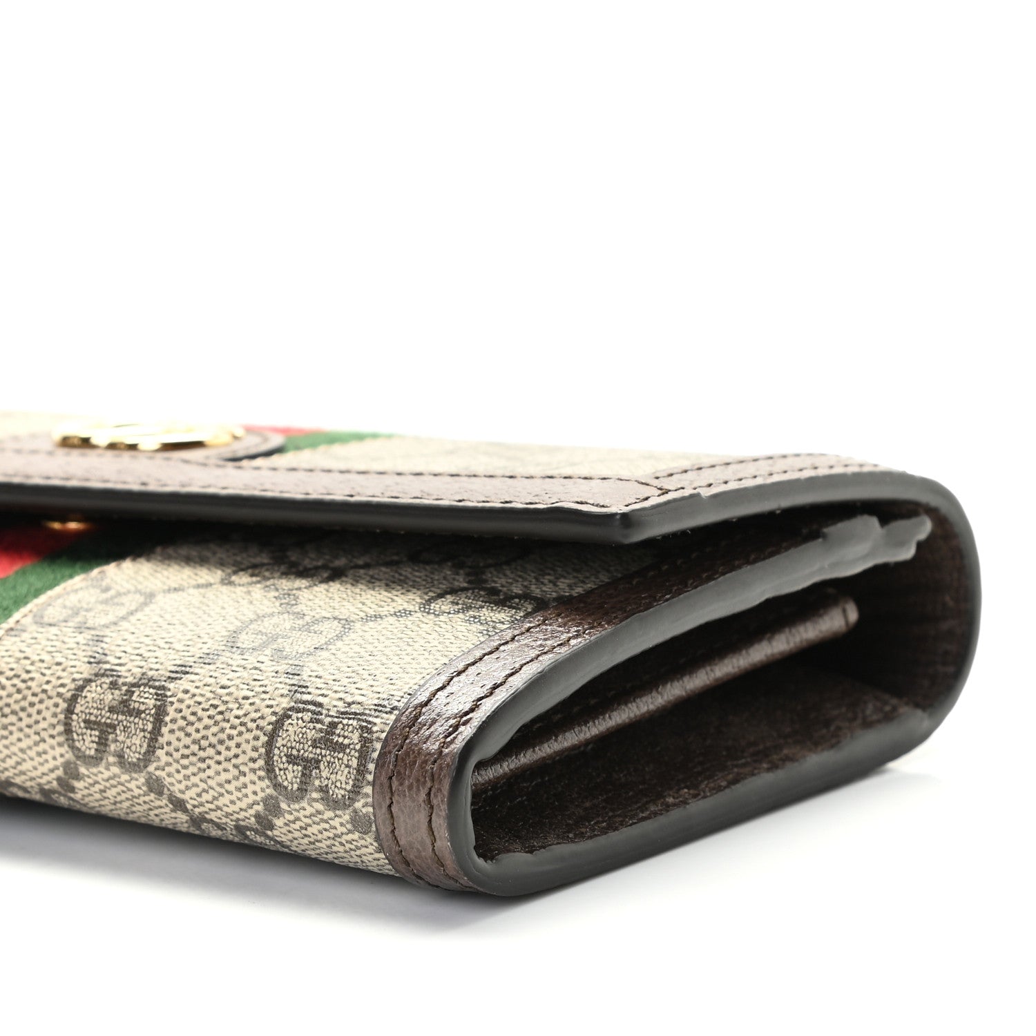 Gucci GG Supreme Monogram Web Ophidia Continental Wallet Brown 7 of 7