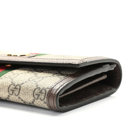 Gucci GG Supreme Monogram Web Ophidia Continental Wallet Brown 7 of 7