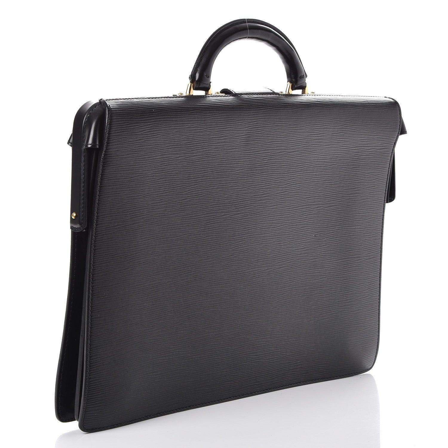 Louis Vuitton Epi Serviette Fermoir Briefcase Black 3 of 12