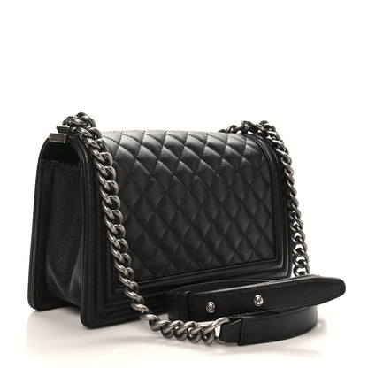 Chanel Caviar Quilted Medium Boy Flap Black 3 of 12