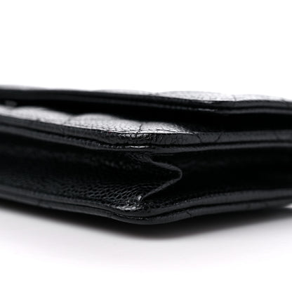 Chanel Caviar Quilted Wallet on Chain WOC Black 10 of 11
