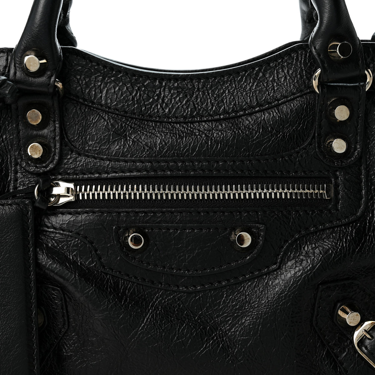 Balenciaga Agneau Classic Silver Hardware Mini City Black 8 of 10