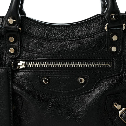 Balenciaga Agneau Classic Silver Hardware Mini City Black 8 of 10