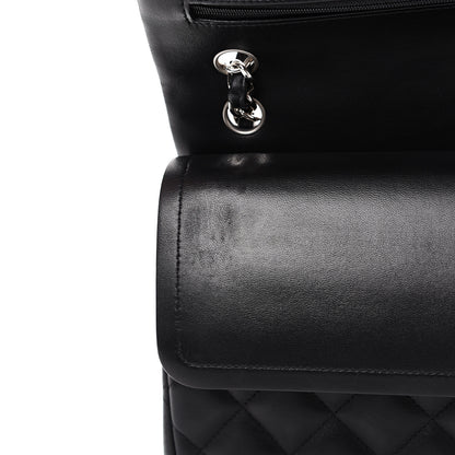Chanel Lambskin Quilted Jumbo Double Flap Black 9 of 14
