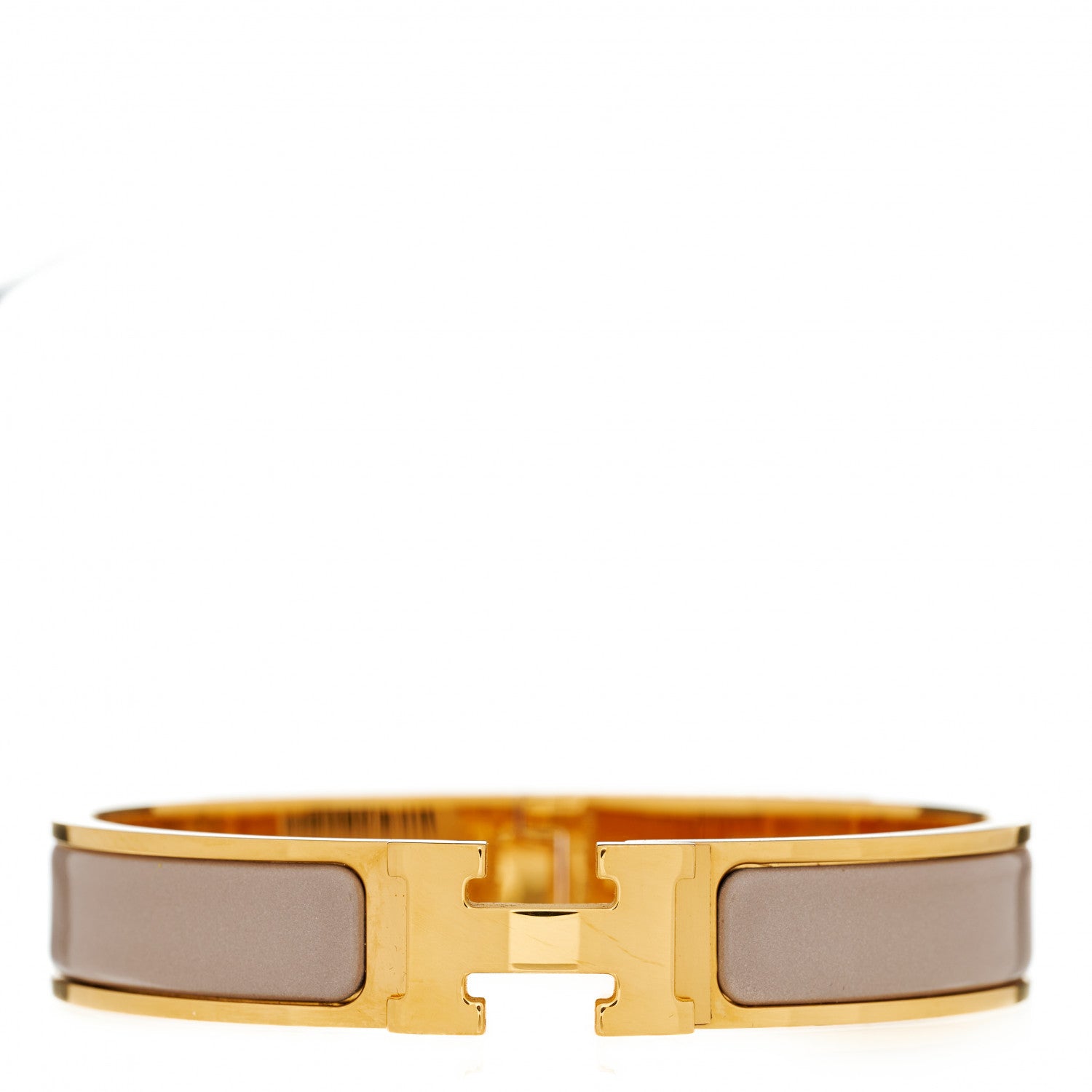 Hermes Enamel Narrow Clic Clac H Bracelet GM Marron Glace 1 of 5
