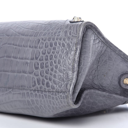 Balenciaga Calfskin Crocodile Embossed Giant 12 Gold Hardware City Gris Beton 7 of 9