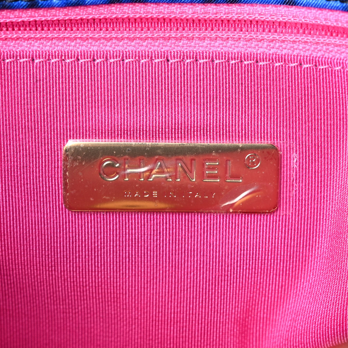 Fabric Printed Medium Chanel 19 Flap Black Multicolor