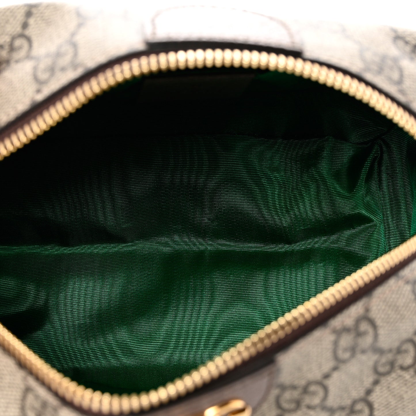 Soft GG Supreme Monogram Calfskin Medium Ophidia Cosmetic Case Beige Ebony New Acero