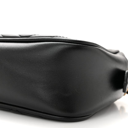 Gucci Calfskin Matelasse Small GG Marmont Chain Shoulder Bag Black 7 of 9