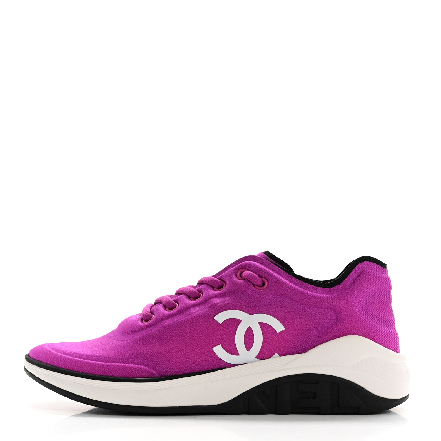 Chanel Lycra Fabric Womens CC Sneakers 39 Dark Pink 1 of 8