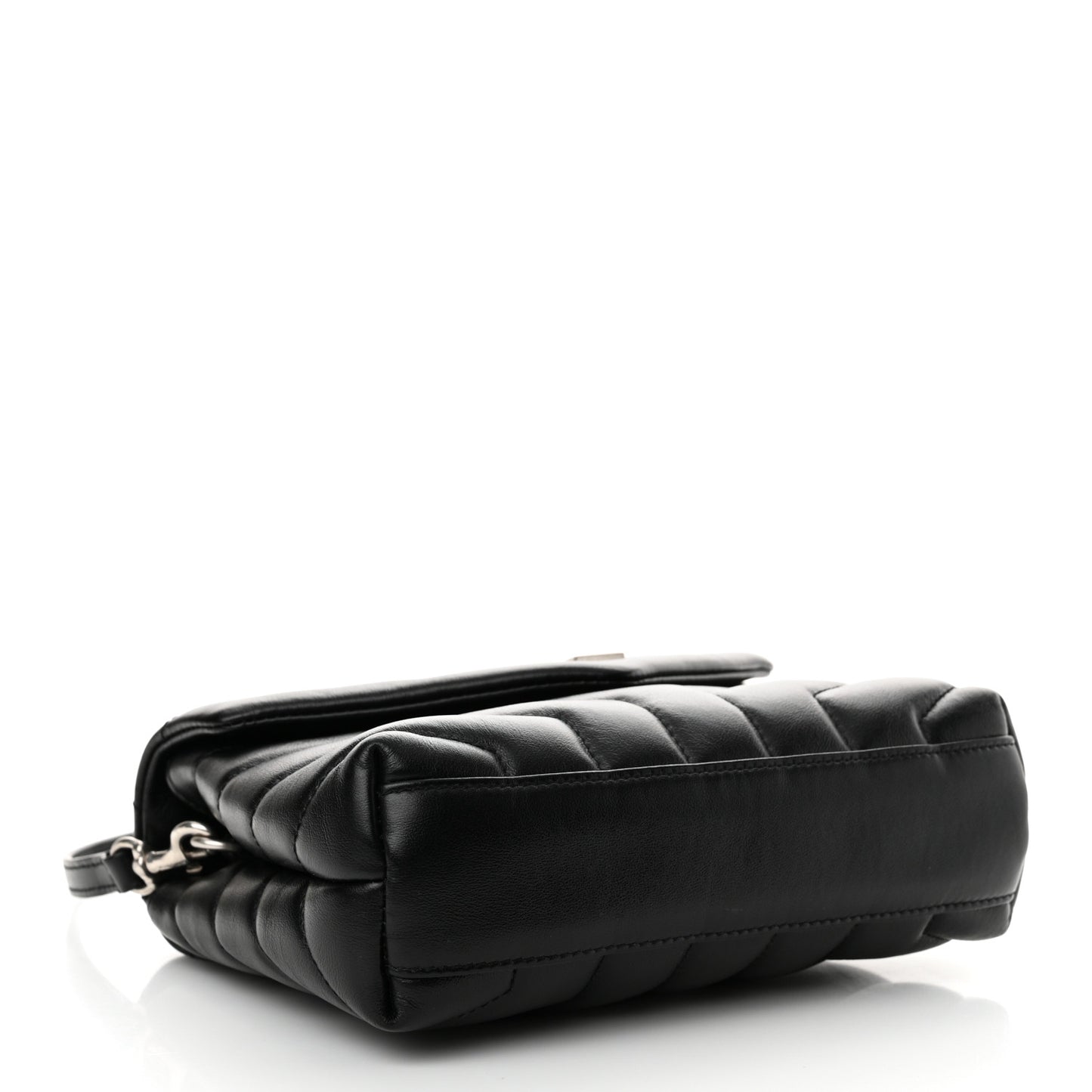 Calfskin Y Quilted Monogram Toy Loulou Crossbody Bag Black