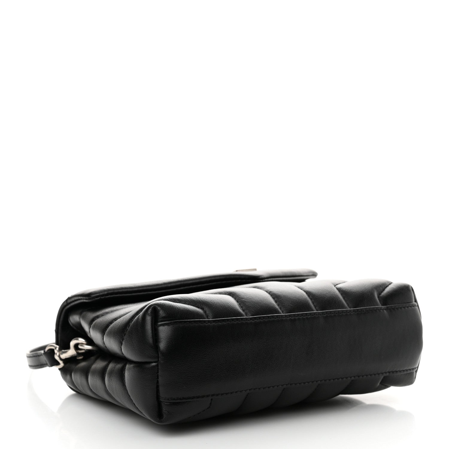 Saint Laurent Calfskin Y Quilted Monogram Toy Loulou Crossbody Bag Black 4 of 10