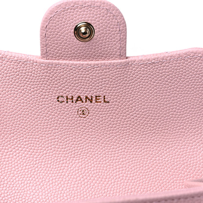 Chanel Caviar Quilted Flap Card Holder Wallet Light Pink 7 of 9