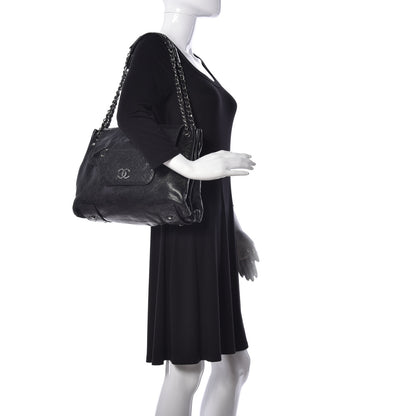 Chanel Glazed Caviar Pocket In The City Tote Black 2 of 10