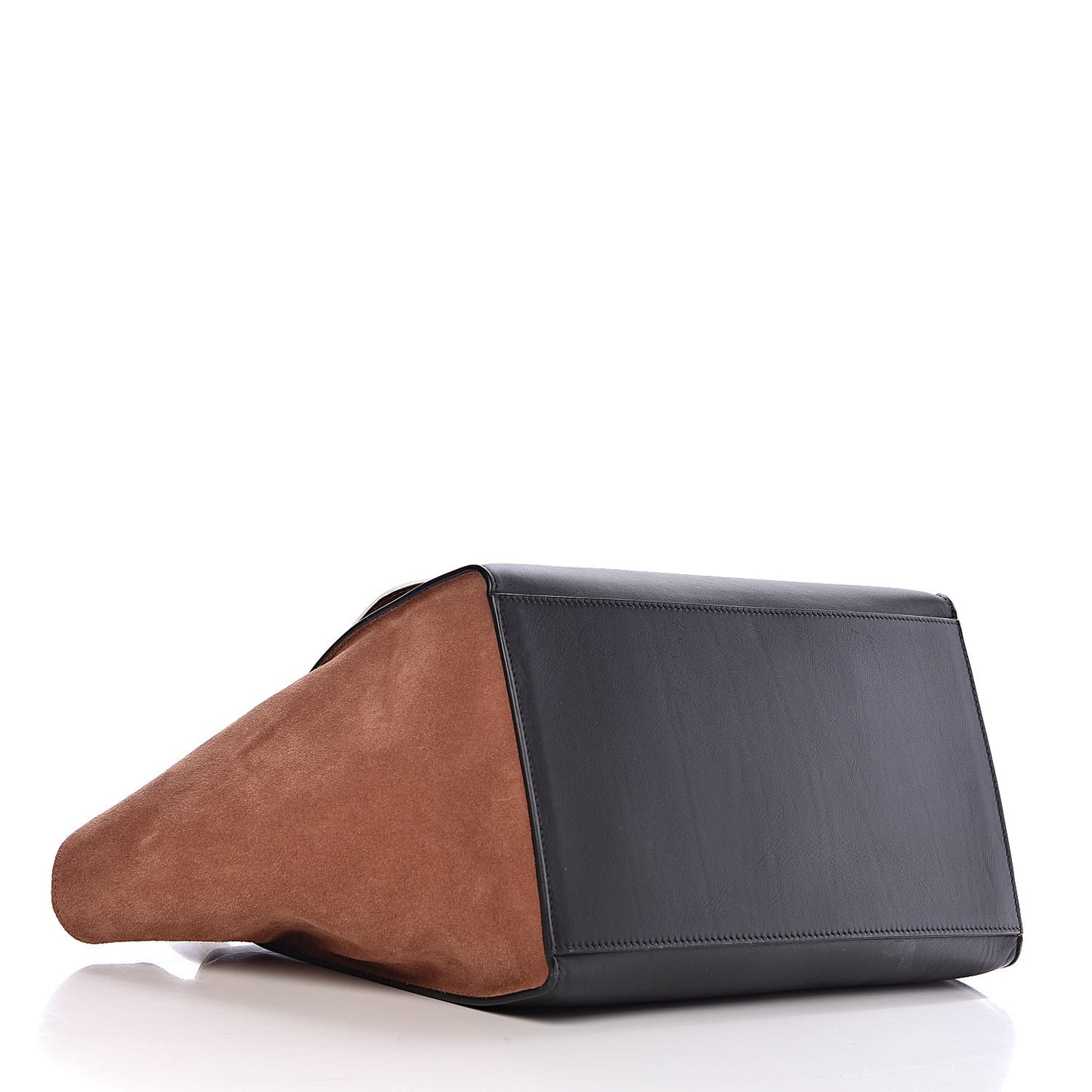 Smooth Calfskin Suede Large Tri-Color Trapeze Peach