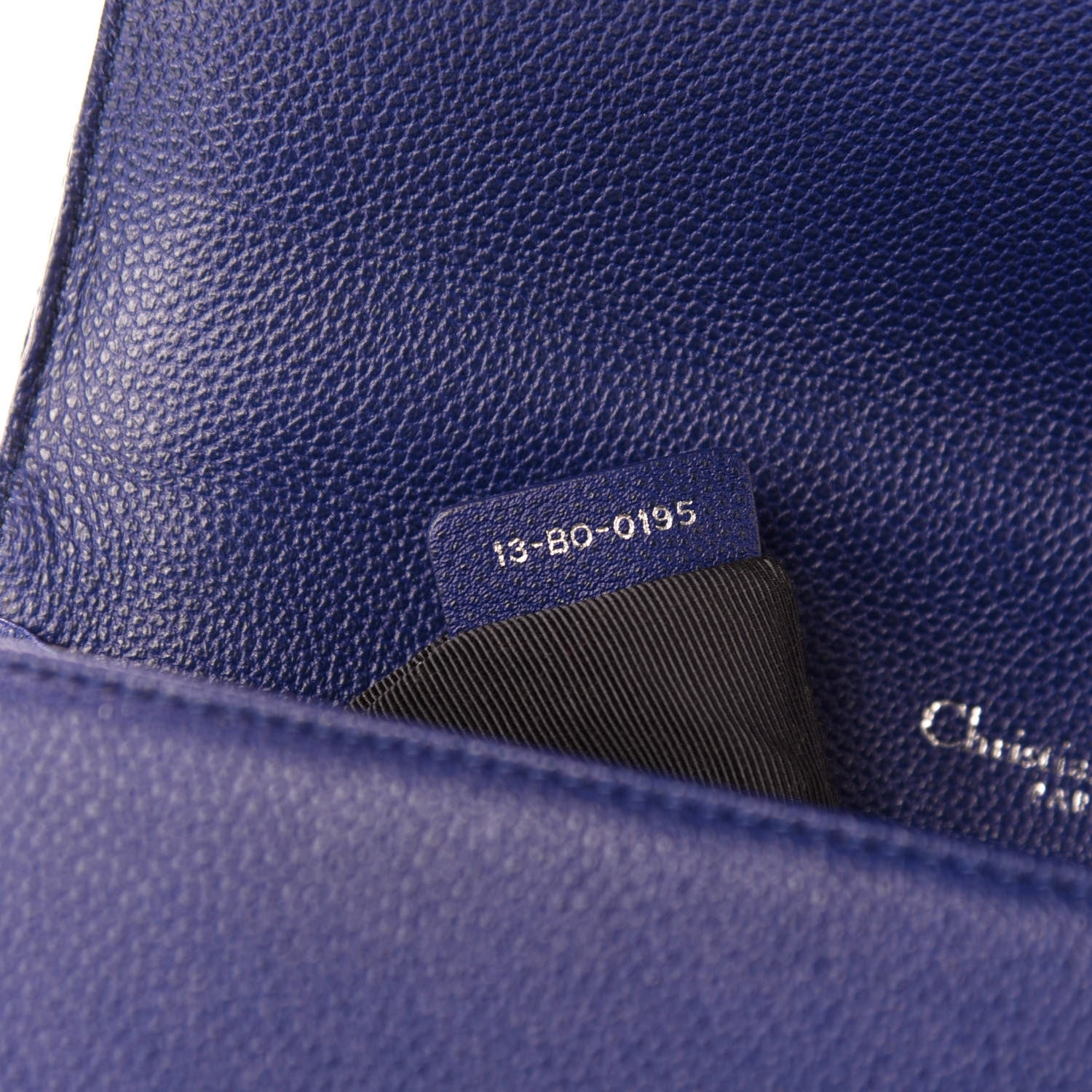 Christian Dior Grained Calfskin Medium Diorama Flap Bag Blue 10 of 11