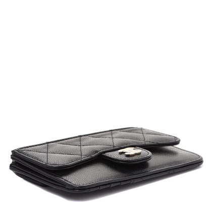 Chanel Caviar Quilted Flap Zip Card Holder Black 4 of 8