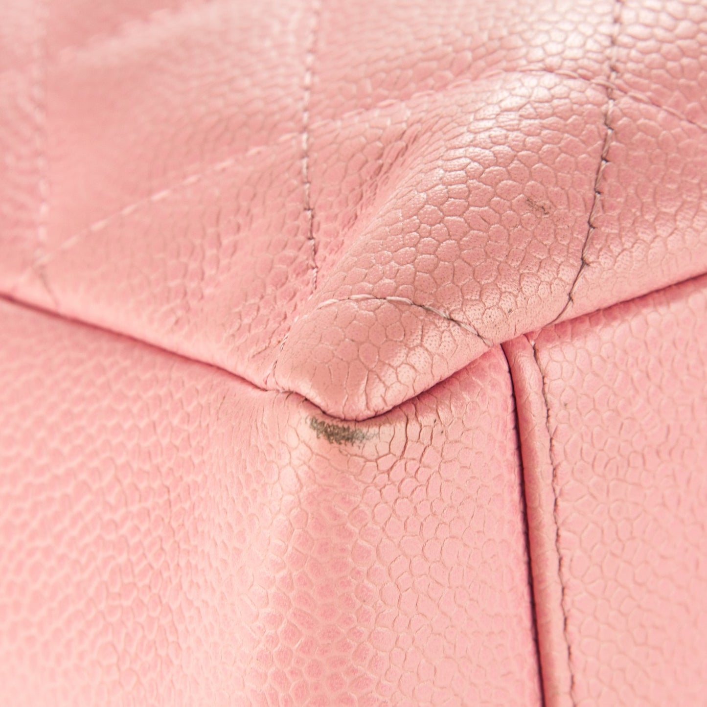 Caviar Quilted Petit Shopping Tote PST Pink