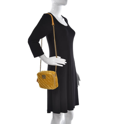 Balenciaga Velvet Logo Matelasse BB XS Reporter Bag Yellow 2 of 6