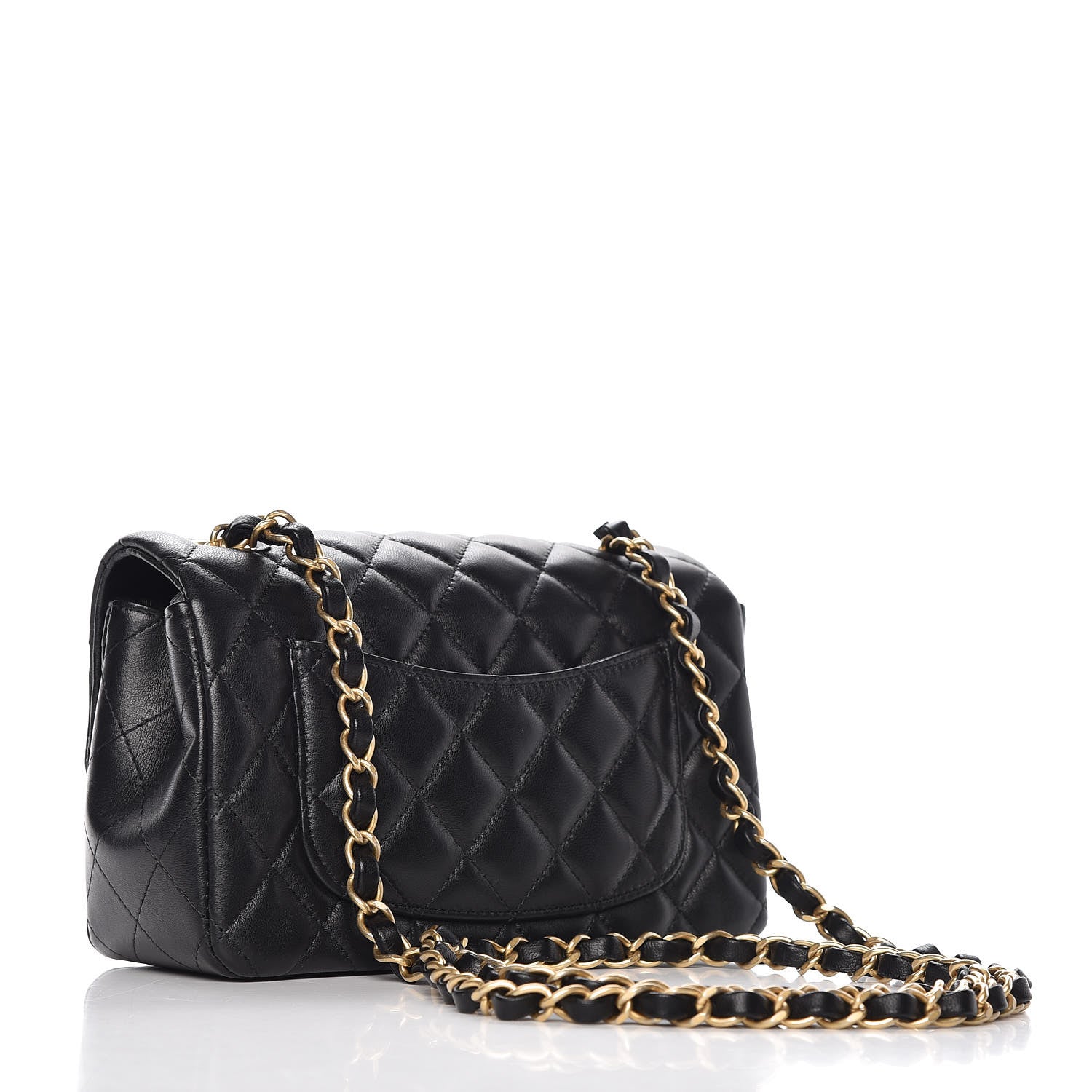 Chanel Lambskin Quilted Mini Rectangular Flap Black 3 of 8